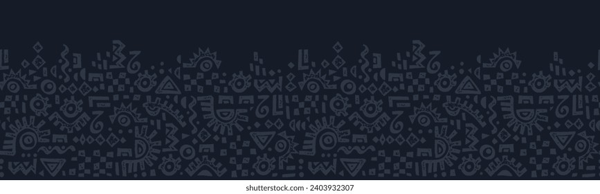 Hand drawn abstract seamless pattern, ethnic background, simple style - great for textiles, banners, wallpapers, wrapping - vector design
