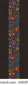 Patrón abstracto sin costuras dibujado a mano, fondo étnico, estilo simple - genial para textiles, banners, papel pintado, envoltura - diseño vectorial
