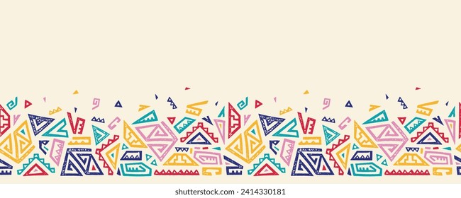 Hand drawn abstract seamless pattern, ethnic background, simple style - great for textiles, banners, wallpapers, wrapping - vector design