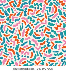 Hand drawn abstract seamless pattern, ethnic background, simple style - great for textiles, banners, wallpapers, wrapping - vector design