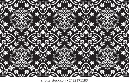 Hand drawn abstract seamless pattern, ethnic background, simple style. Design for background ,curtain, carpet, wallpaper, clothing, wrapping, Batik, vector illustration.
