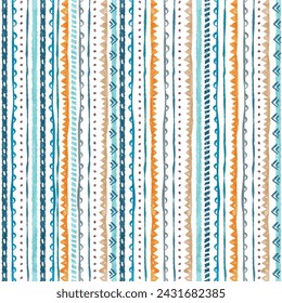 Hand drawn  abstract seamless pattern, ethnic background, simple style - great for textiles, banners, wallpapers, wrapping - vector design