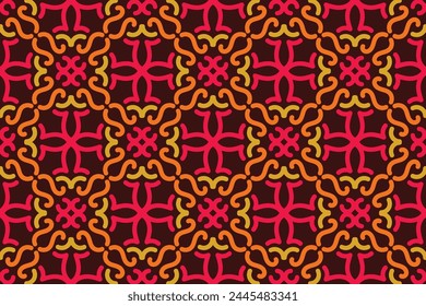 Hand drawn abstract seamless pattern, ethnic background, simple style, great for textiles, banners, wallpapers, backgrounds