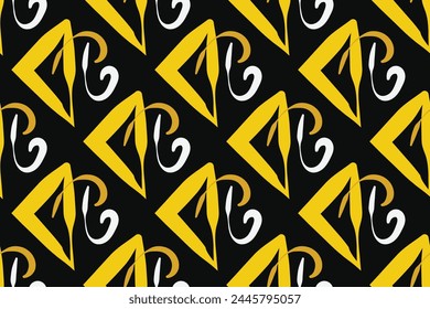 Hand drawn abstract seamless pattern, ethnic background, simple style, great for textiles, banners, wallpapers, background