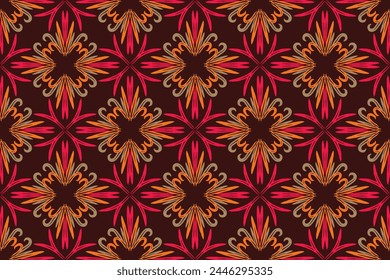 Hand drawn abstract seamless pattern, ethnic background, simple style, great for textiles, banners, wallpapers, wrapping