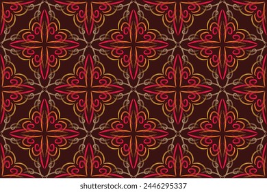Hand drawn abstract seamless pattern, ethnic background, simple style, great for textiles, banners, wallpapers, wrapping