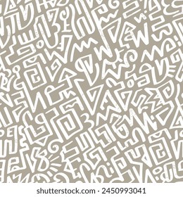 Hand drawn abstract seamless pattern, ethnic background, simple style - great for textiles, banners, wallpapers, wrapping - vector design 