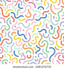 Hand drawn abstract seamless pattern, doodle background, simple style - great for textiles, banners, wallpapers, wrapping - vector design