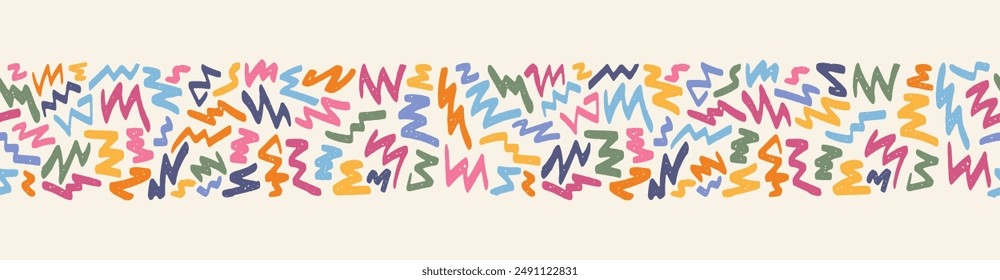 Hand drawn abstract seamless pattern, collorful background, simple style - great for textiles, banners, wallpapers, wrapping - vector design 