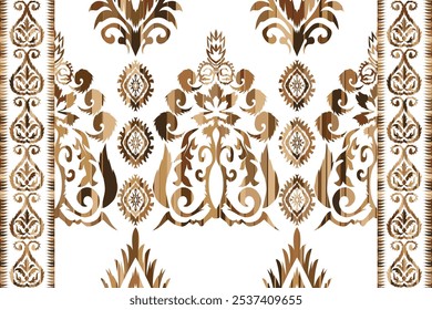 Hand drawn abstract seamless pattern, ethnic background, african style - great for textiles, banners, wallpapers, wrapping "This content was created using vector drawing tools not generated by AI"