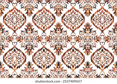 Hand drawn abstract seamless pattern, ethnic background, african style - great for textiles, banners, wallpapers, wrapping "This content was created using vector drawing tools not generated by AI"