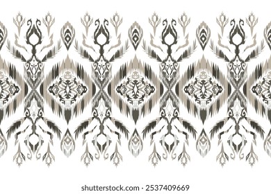 Hand drawn abstract seamless pattern, ethnic background, african style - great for textiles, banners, wallpapers, wrapping "This content was created using vector drawing tools not generated by AI"