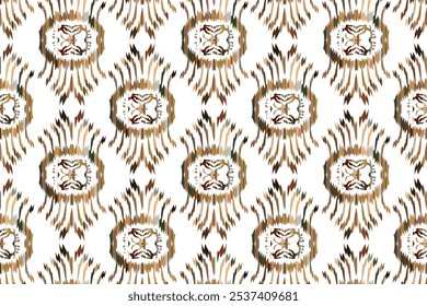 Hand drawn abstract seamless pattern, ethnic background, african style - great for textiles, banners, wallpapers, wrapping "This content was created using vector drawing tools not generated by AI"