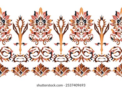 Hand drawn abstract seamless pattern, ethnic background, african style - great for textiles, banners, wallpapers, wrapping "This content was created using vector drawing tools not generated by AI"