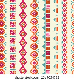 Hand drawn  abstract seamless pattern, ethnic background, aztec style - great for textiles, banners, wallpapers, wrapping - vector design