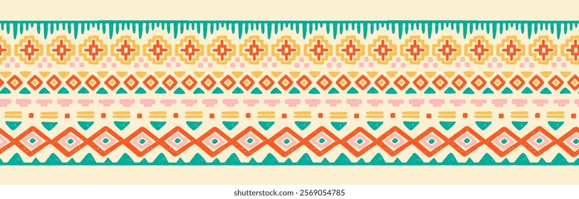 Hand drawn  abstract seamless pattern, ethnic background, aztec style - great for textiles, banners, wallpapers, wrapping - vector design