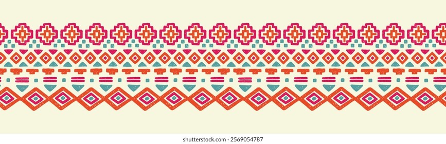 Hand drawn  abstract seamless pattern, ethnic background, aztec style - great for textiles, banners, wallpapers, wrapping - vector design