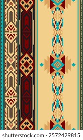 Hand drawn abstract seamless pattern, ethnic background, aztec style - great for textiles, banners, wallpapers, 