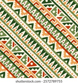 Hand drawn  abstract seamless pattern, ethnic background, aztec style - great for textiles, banners, wallpapers, wrapping - vector design