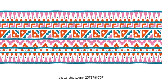 Hand drawn  abstract seamless pattern, ethnic background, aztec style - great for textiles, banners, wallpapers, wrapping - vector design