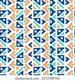 Hand drawn  abstract seamless pattern, ethnic background, aztec style - great for textiles, banners, wallpapers, wrapping - vector design