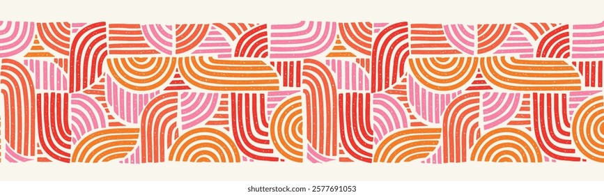 Hand drawn abstract seamless pattern, ethnic background, simple style - great for textiles, banners, wallpapers, wrapping - vector design 