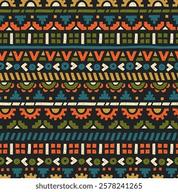 Hand drawn  abstract seamless pattern, ethnic background, aztec style - great for textiles, banners, wallpapers, wrapping - vector design