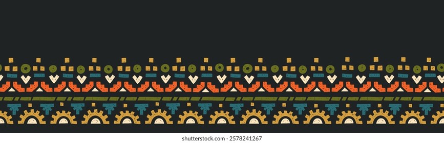 Hand drawn  abstract seamless pattern, ethnic background, aztec style - great for textiles, banners, wallpapers, wrapping - vector design