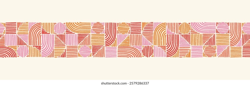 Hand drawn abstract seamless pattern, ethnic background, simple style - great for textiles, banners, wallpapers, wrapping - vector design 