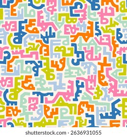 Hand drawn abstract seamless pattern, ethnic inspired background, simple style - great for textiles, banners, wallpapers, wrapping - vector design 