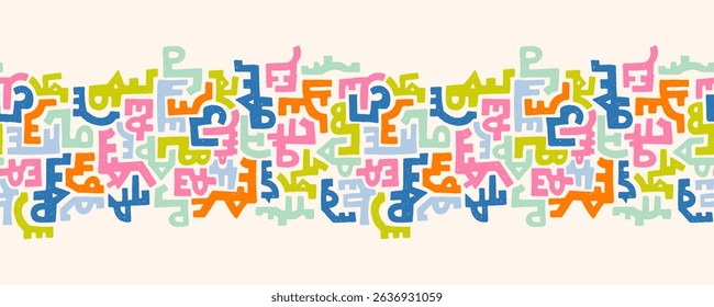 Hand drawn abstract seamless pattern, ethnic inspired background, simple style - great for textiles, banners, wallpapers, wrapping - vector design 