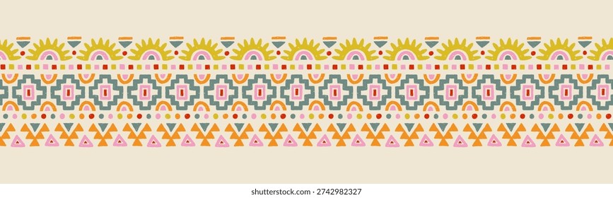 Hand drawn  abstract seamless pattern, ethnic background, aztec style - great for textiles, banners, wallpapers, wrapping - vector design