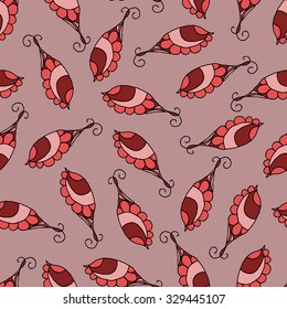 hand drawn abstract seamless pattern with clipping mask. Vector