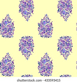 Hand drawn  abstract seamless pattern. Endless ornamental background