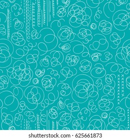 Hand drawn abstract seamless pattern. Vector swirls background. Texture for wallpaper, wrapping, textile design, fabric.