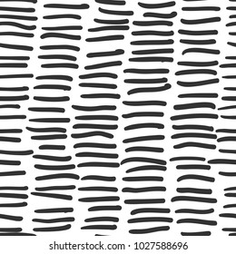 Hand drawn abstract seamless repeat pattern with lines