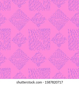 Hand drawn abstract seamless texture on a pastel pink background. EPS 10 vector