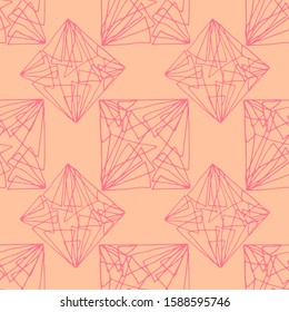 Hand drawn abstract seamless texture on an orange pastel background. EPS 10 vector