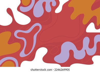 Hand drawn abstract shape background with colorful design