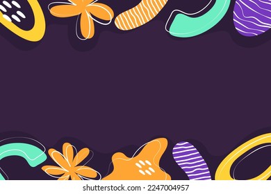 Fondo de forma abstracto dibujado a mano con un diseño colorido