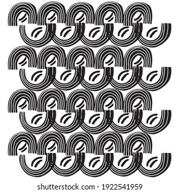 hand drawn abstract shape black and white vector for pattern and background