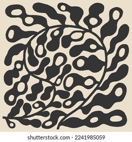 Forma abstracta dibujada a mano. Ilustraciones vectoriales modernas y modernas.