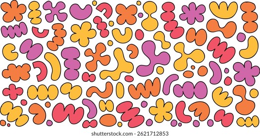 Ilustración vectorial de Doodle de forma Abstractas dibujada a mano