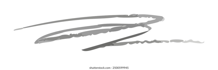 Hand drawn abstract shape. Line drawn with graphite pencil. Freehand charcoal stroke, squiggle and shape. Vector doodle grunge scribble or smear