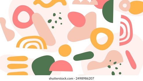 Hand drawn abstract shapes background vector design in eps 10
