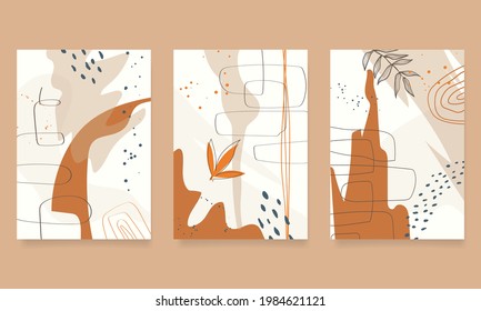 Hand drawn abstract shapes cover collection
