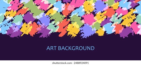 Hand drawn abstract shapes in doodle grunge style. Colorful wavy bold lines with dirty rough texture. Blots, smudges, spots. Vector geometric, chaotic design elements. Brush strokes. Graffitti design.