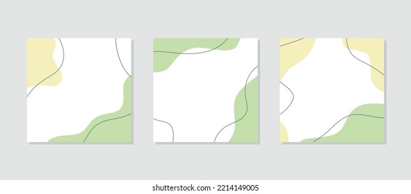 Hand drawn abstract shapes and lines minimalist background, social media post, wallpaper background