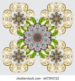 Hand drawn abstract snowflakes ornamental.