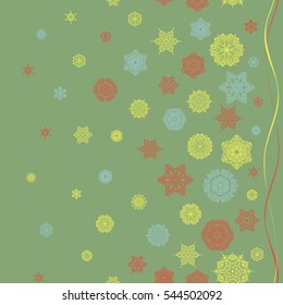 Hand drawn abstract snowflakes seamless. Template for cover, poster, t-shirt or fabric. Vector winter illustration in neutral colors.